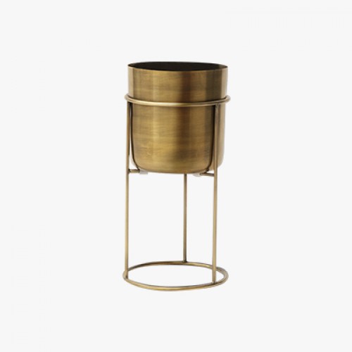 Vase with metal base...
